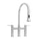 Whitehaus Lead-Free SS Bridge Faucet W/ A Gooseneck Swivel Spout, Pull Down Spray WHS6900-PDK-PSS - alternate 2